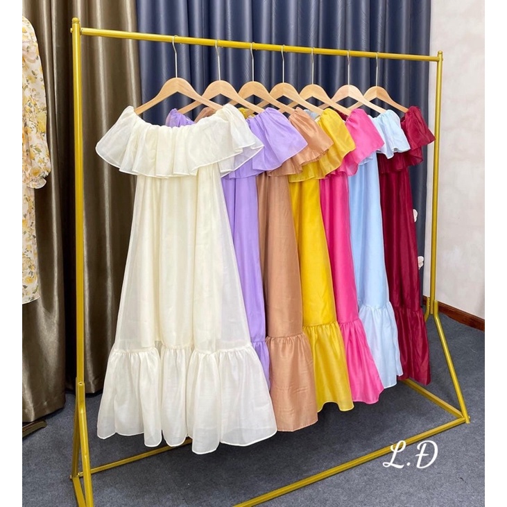 Đầm Maxi Trễ Vai 10 Màu xin