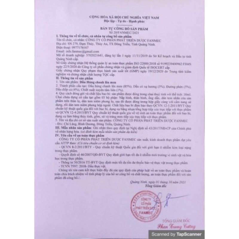 Húng chanh lên men  Minion Gold 30 ML