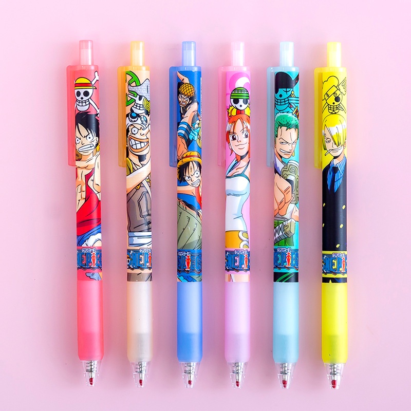 Set 6 Bút Mực Gel 5mm Hình Nhân Vật Anime Naruto