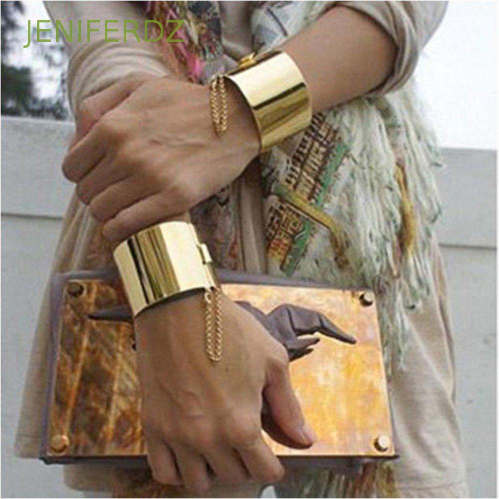 JENIFERDZ Bracelets|Punk Fashion Women Wide Bangle