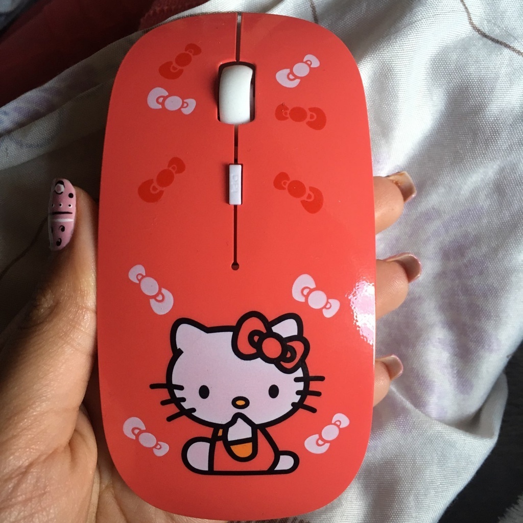 Chuột không dây 2.4ghz Hình Hello kitty