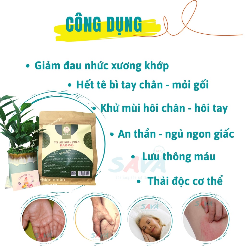 Túi lọc ngâm chân thảo dược Dao Đỏ Sapa 100% giảm nhanh đau nhức mỏi chân tiện dụng cho cả gia đình