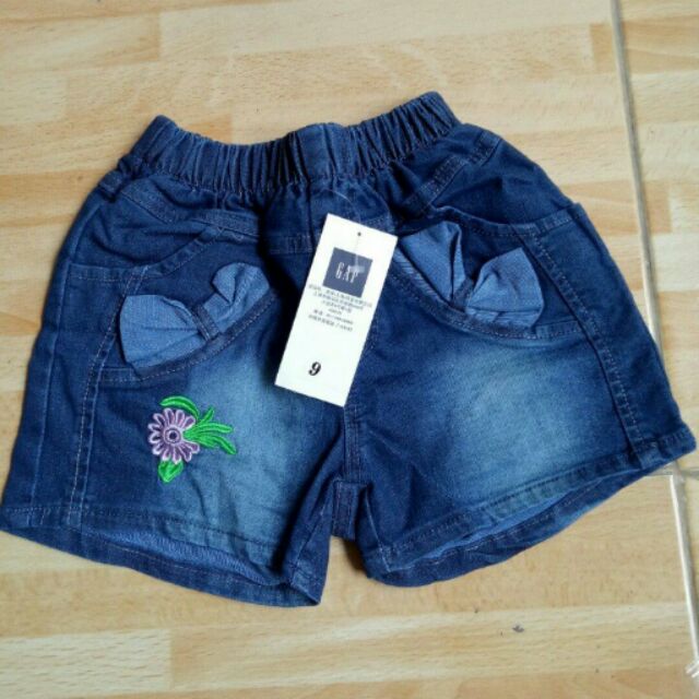 Quần short jean bé gái