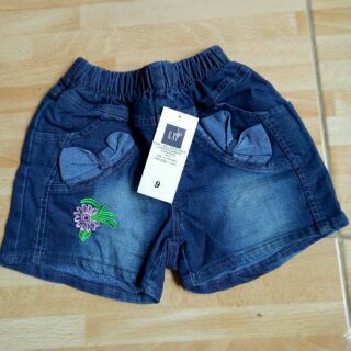 Quần short jean bé gái