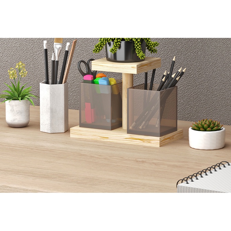 Kệ Gỗ Để Bàn Trang Trí Decor Bàn Học, Bàn Làm Việc, Kệ Để Chậu Cây Mini