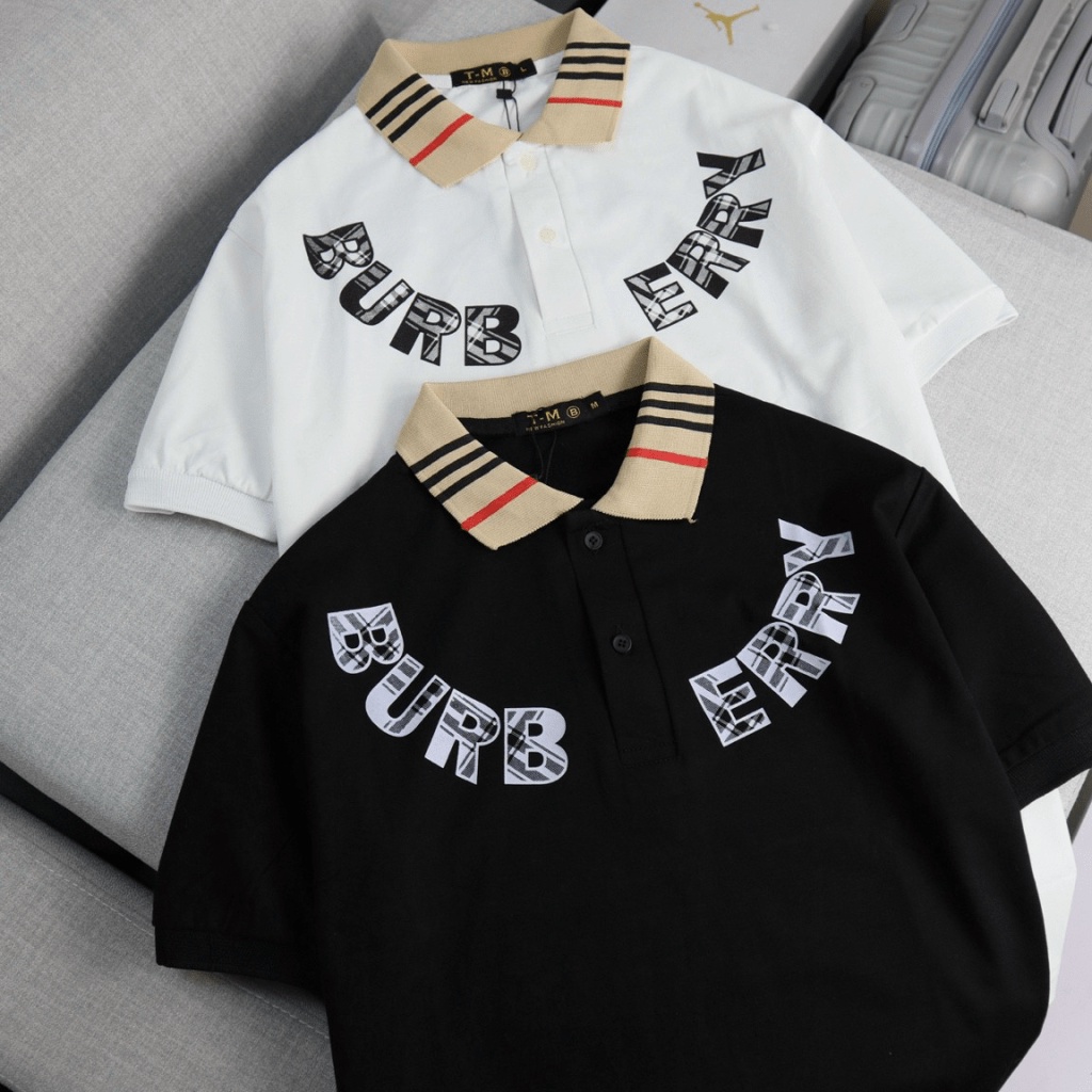 Áo Thun Nam Cổ Trụ Chất Cotton Thấm Hút Tốt Logo Cao Cấp Sịn Sò Phong Chách Trẻ Trung Chuẩn Men NEW UNISEX