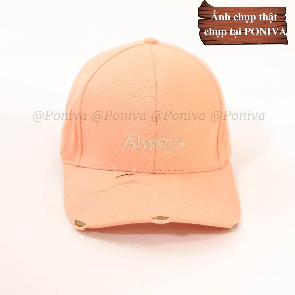 Mũ lưỡi trai ❤️ Nón kết thêu chữ Allway chất vải kaki unisex phối tua rua phong cách Ulzzang Thời trang PONIVA siêu hot