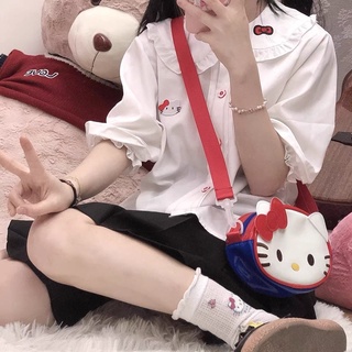 blouse thêu hình hello kitty hãng blurred bear