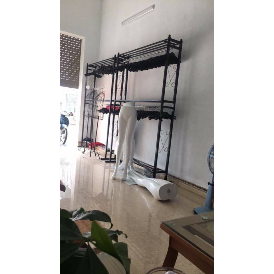 GIÁ TREO QUẦN ÁO 2 TẦNG DẠNG HỘP - GIÁ TREO CHO SHOP - GIÁ TREO ĐỒ GIA ĐÌNH