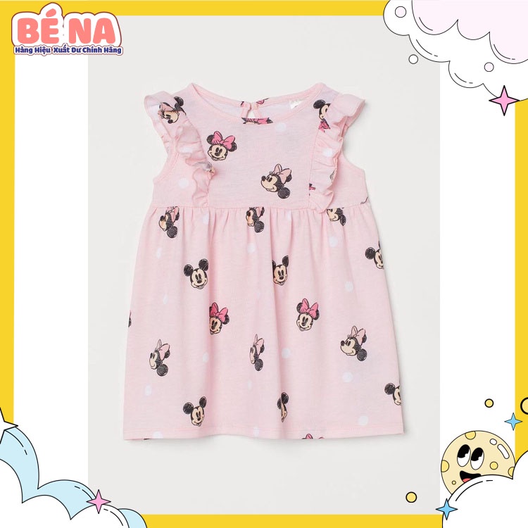 Váy cotton H.M hồng minnie
