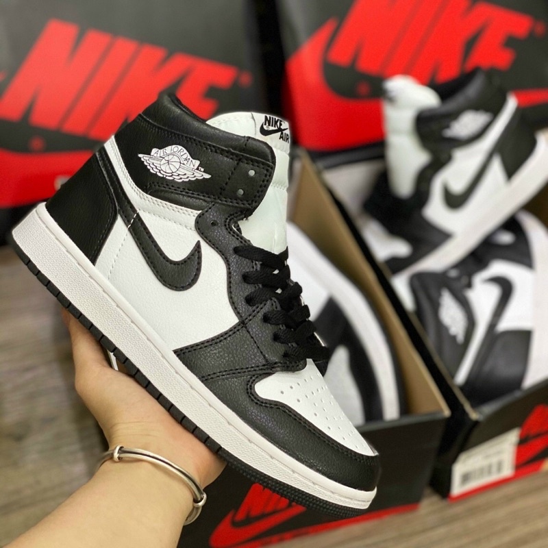 Giày sneaker jordan AF1 cao cấp full bill box, giày thể thao nam nữ JD cổ cao giá rẻ màu đen trắng phối đồ cực chất M12