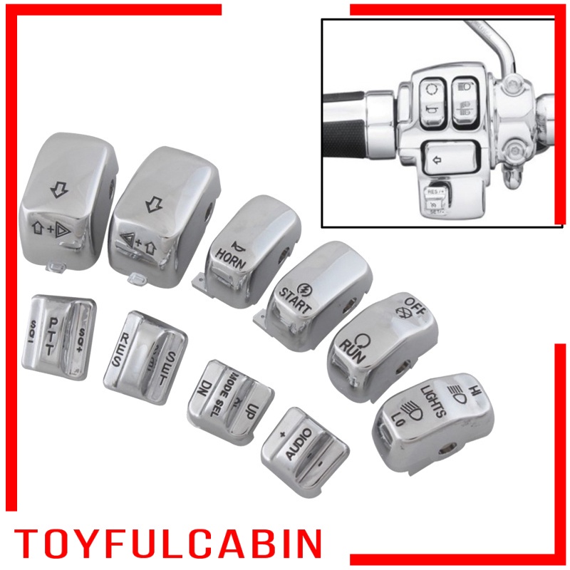 Set 10 Vỏ Bảo Vệ Công Tắc Cho Xe Mô Tô Harley Glide 06-12