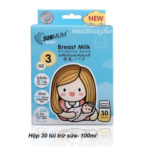 Túi trữ sữa Sunmum 100ml / 250ml