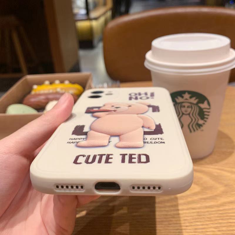 Ốp Điện Thoại In Hình Gấu Hoạt Hình Dễ Thương Cho iphone 11 iphone 11promax x xr iphone