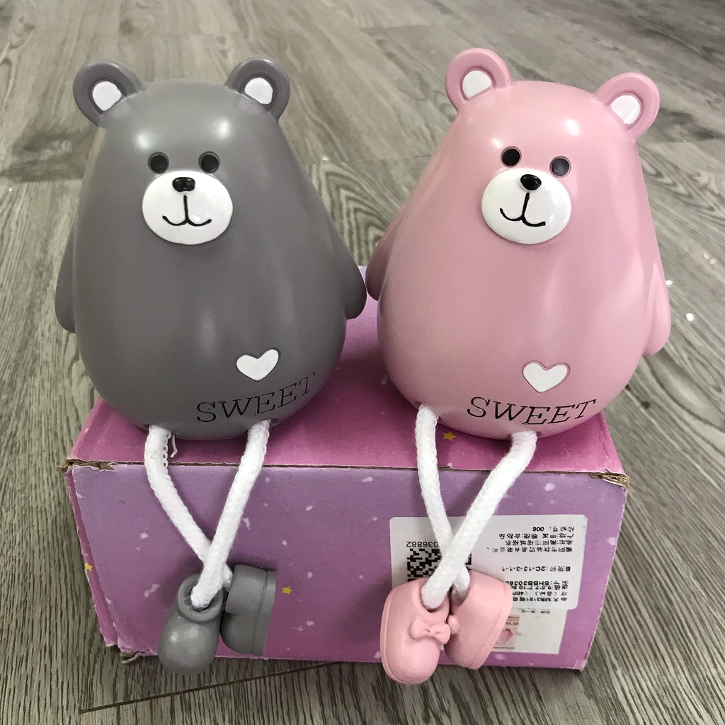 Tượng đôi gấu sweet trang trí phòng siêu đáng yêu