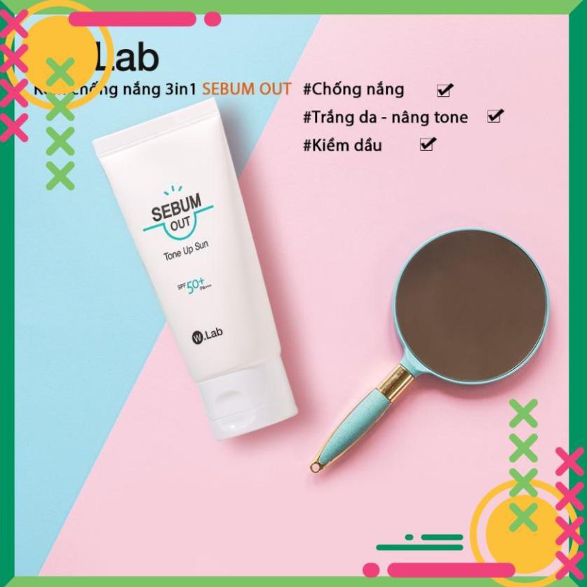 ( Mỹ Phẩm Nhunbe) Kem chống nắng nâng tone kiềm dầu W.Lab Sebum Out 50ml