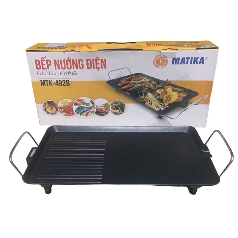 Bếp nướng điện MATIKA-MTK-4928  vỉ nướng điện công suất 1500W gọn nhẹ đa chức năng nướng