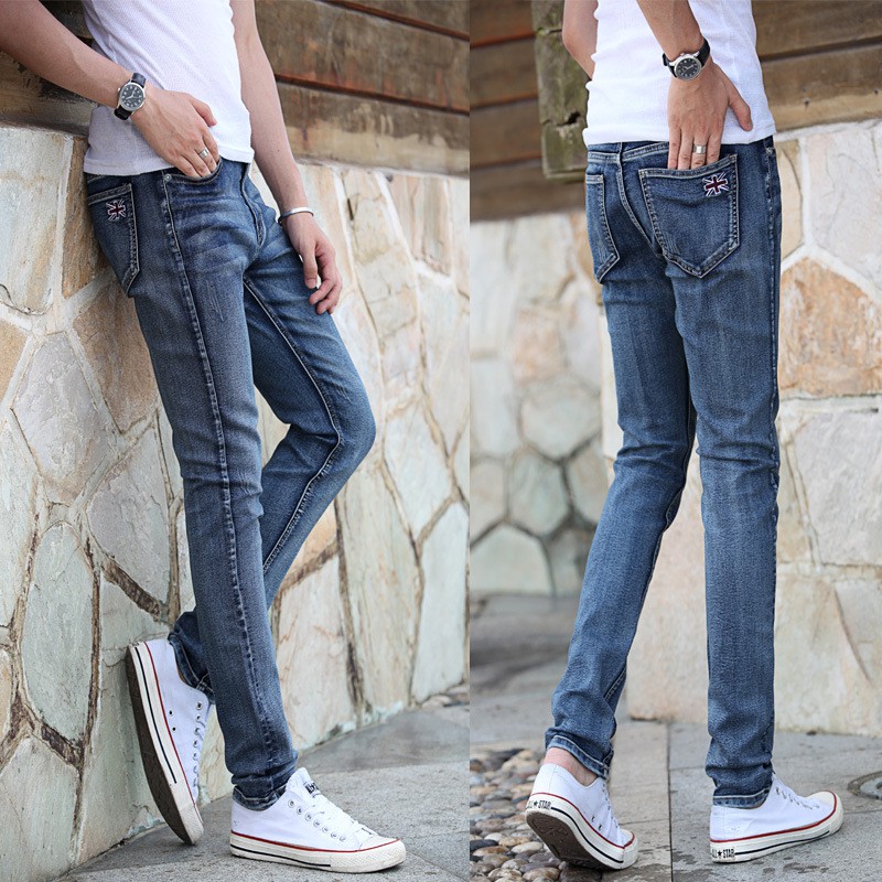 Quần Jeans nam vải mềm nhẹ co giãn slim fit phong cách Hàn Quốc