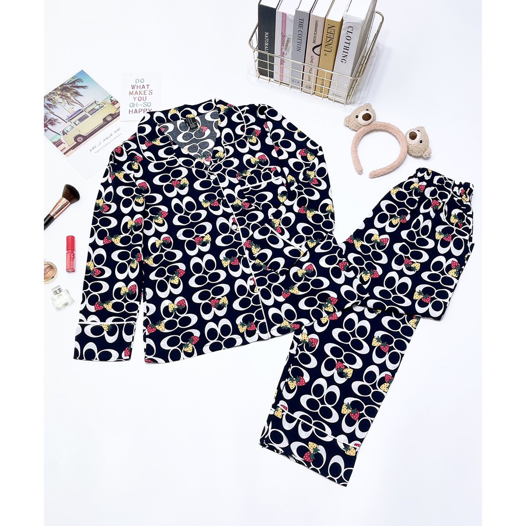 Bộ Pijamas dài chất tole