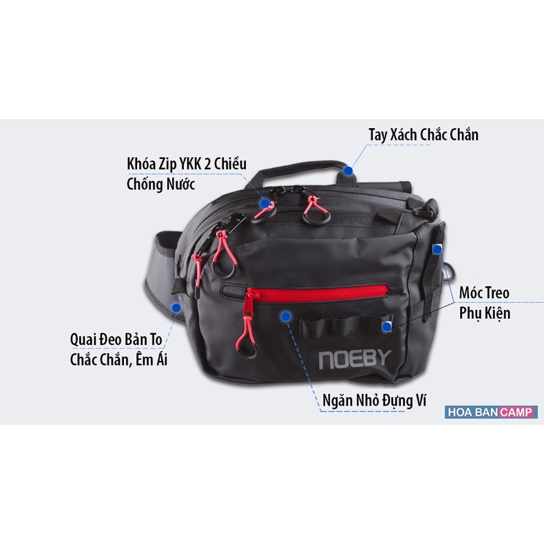 Túi Đeo Chéo Chống Nước NOEBY Graphite A