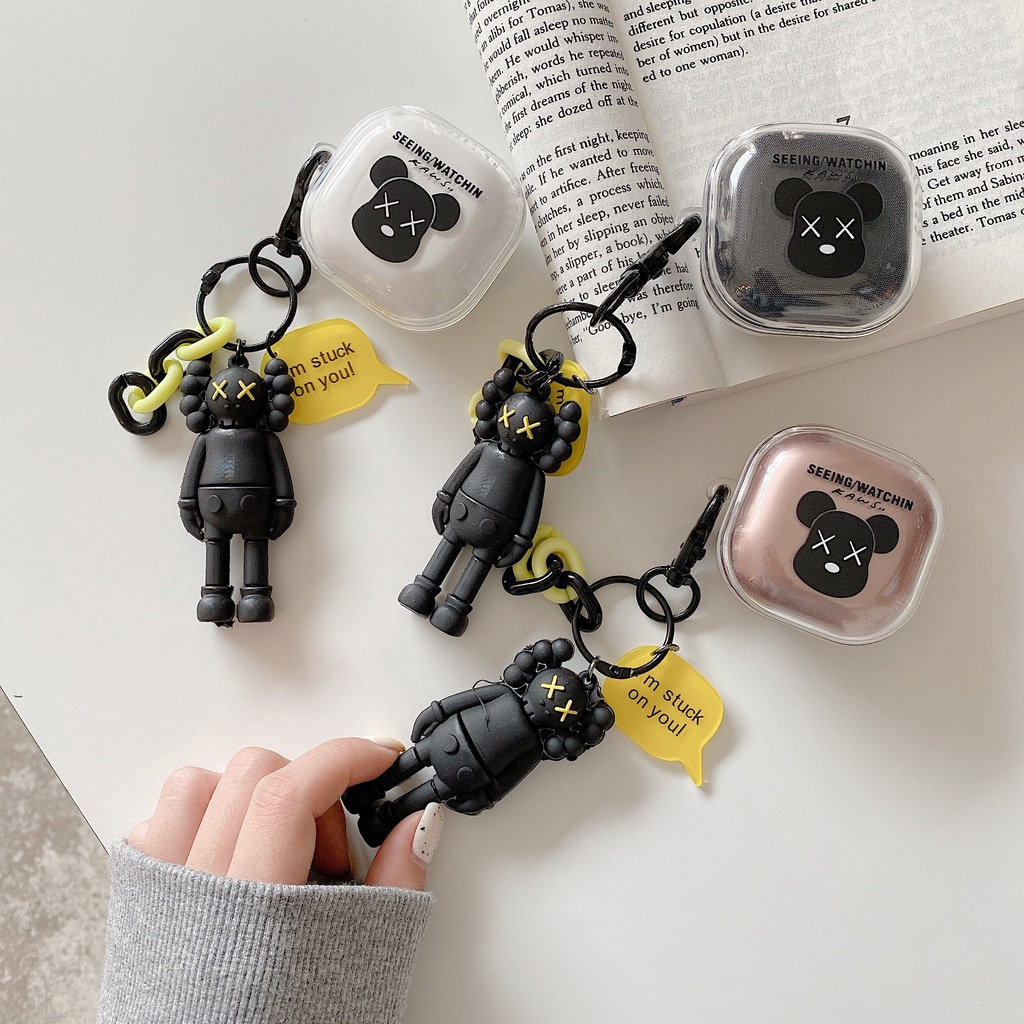 Vỏ bọc bảo vệ hộp sạc tai nghe Samsung Galaxy Buds Live/ Pro/ 2 TPU dẻo trong suốt có mặt treo