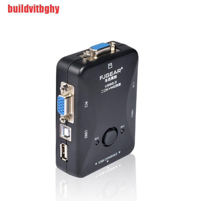 {buildvitbghy}New 2-Port USB 2.0 KVM Switch Mouse/Keyboard/VGA Video Monitor 200MHz 1920x1440 IHL