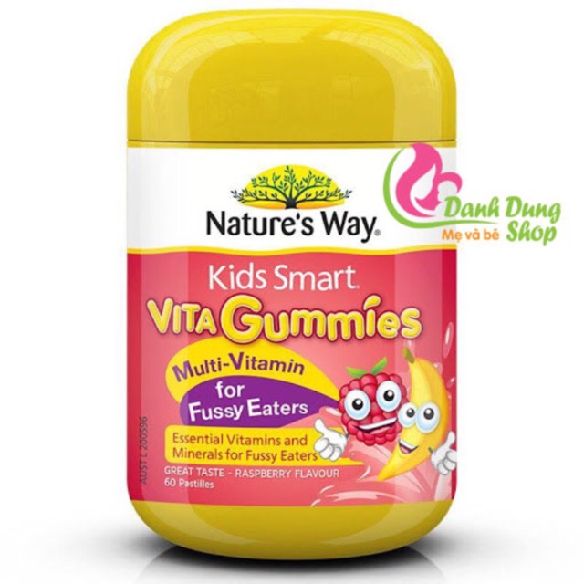 [Mã MKBC25 giảm 80K đơn 1Tr] Vitamin Kids Smart Vita Gummies Multi Vitamin for Fussy Eaters (ăn ngon)