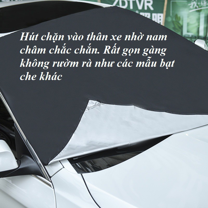 Tấm vải bạt chắn kính lái ô tô cách nhiệt cao cấp 2 mặt