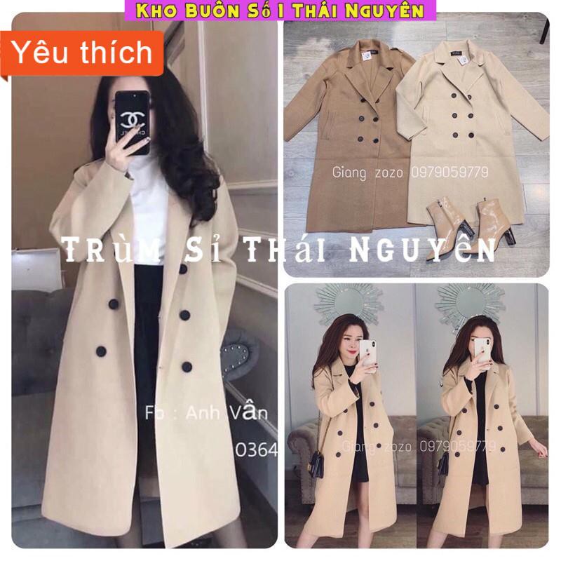 Áo dạ 6 cúc dáng dài hàng quảng châu, áo dạ măng tô hàng dày siêu đẹp