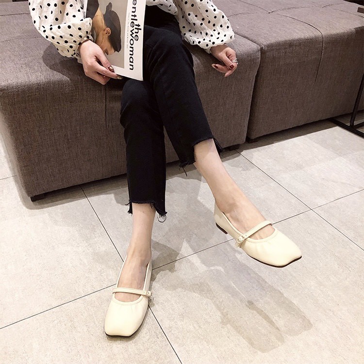 GIẦY BÚP BÊ 💎SALE💎 GIÀY NỮ CÔNG SỞ BÚP BÊ MŨI VUÔNG DA MỀM NHẬP KHẨU CAO CẤP ĐẾ DẺO SIÊU ÊM CHÂN HOT 2021 | BigBuy360 - bigbuy360.vn