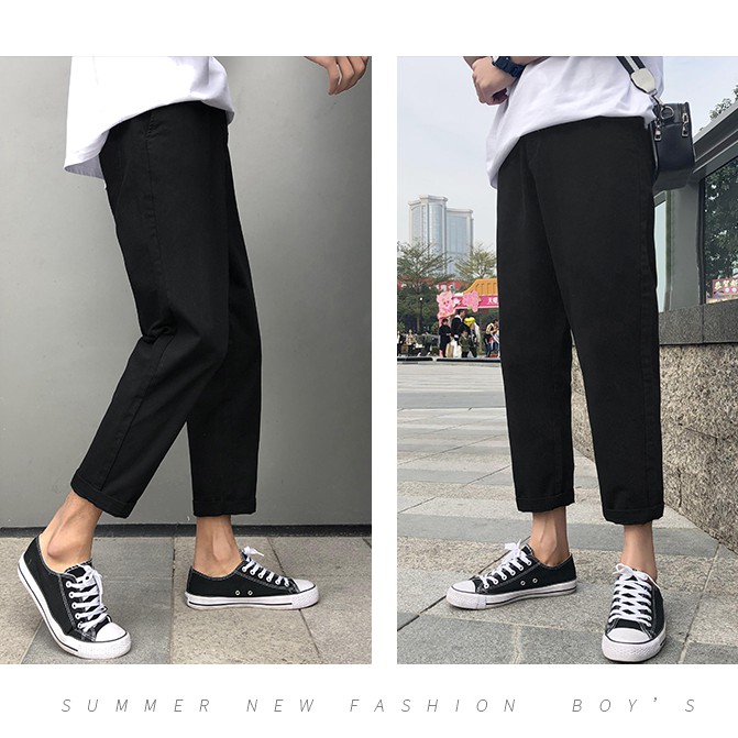 Quần kaki dài tới mắt cá chân size S-5XL cá tính năng động thời trang dành cho nam