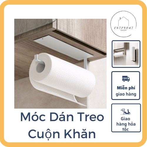 Kệ Móc Dán Treo Cuộn Khăn Cứng Cáp