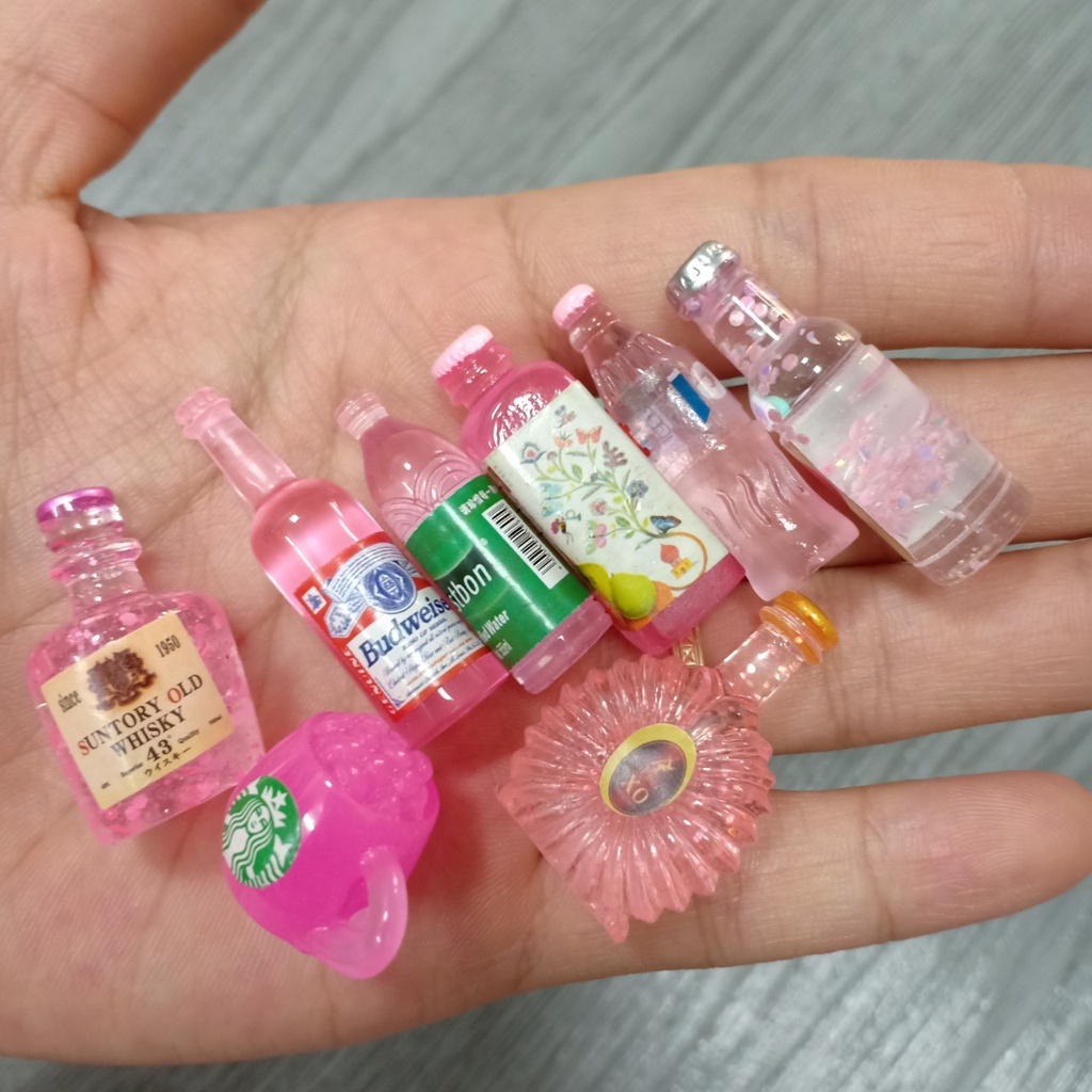 Chai Nước Ngọt Nhiều Màu Sắc ,Chai Rượu Mini Xinh Xắn Đồ Chơi Trang Trí Nhà Búp Bê