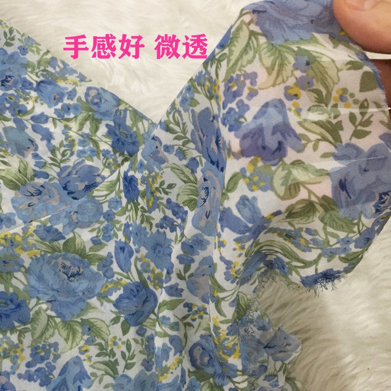Vải Voan Nhẹ Nhàng Trong Suốt In Họa Tiết Hoa Đính Ngọc Trai Dùng May Đầm Mùa Hè
