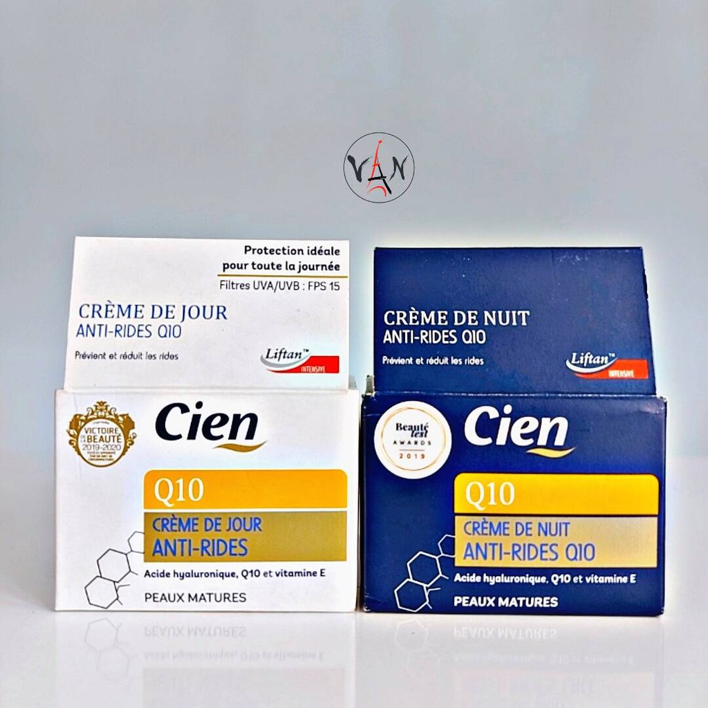 Set kem dưỡng ẩm Cien Q10 ngày đêm chống lão hóa và trắng da