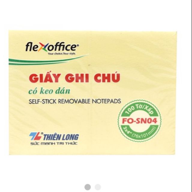 [Mã LIFEBOOK2 giảm 10% đơn 0Đ] Giấy ghi chú Flexoffice 3x4 FO-SN04