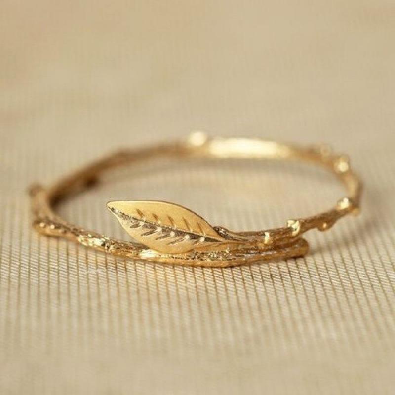 Nhẫn Đeo Tay Kim Loại Đính Lông Vũ Thời Trang Unisex