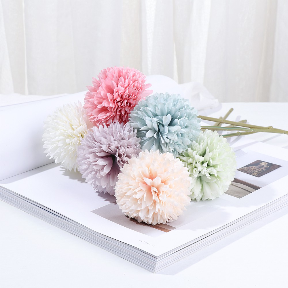 BEAUTY Home Simulation Plants Table Hydrangea Artificial Flower Silk Wedding DIY Fake Flowers Dandelion/Multicolor