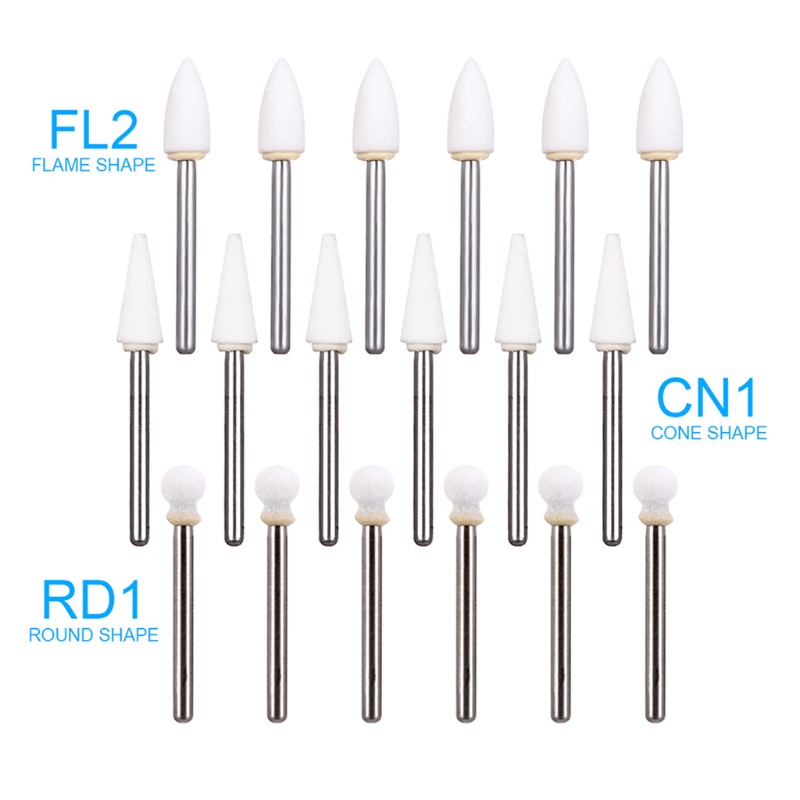 Set 12 đầu đánh bóng răng tốc độ cao 1.6mm chất lượng cao