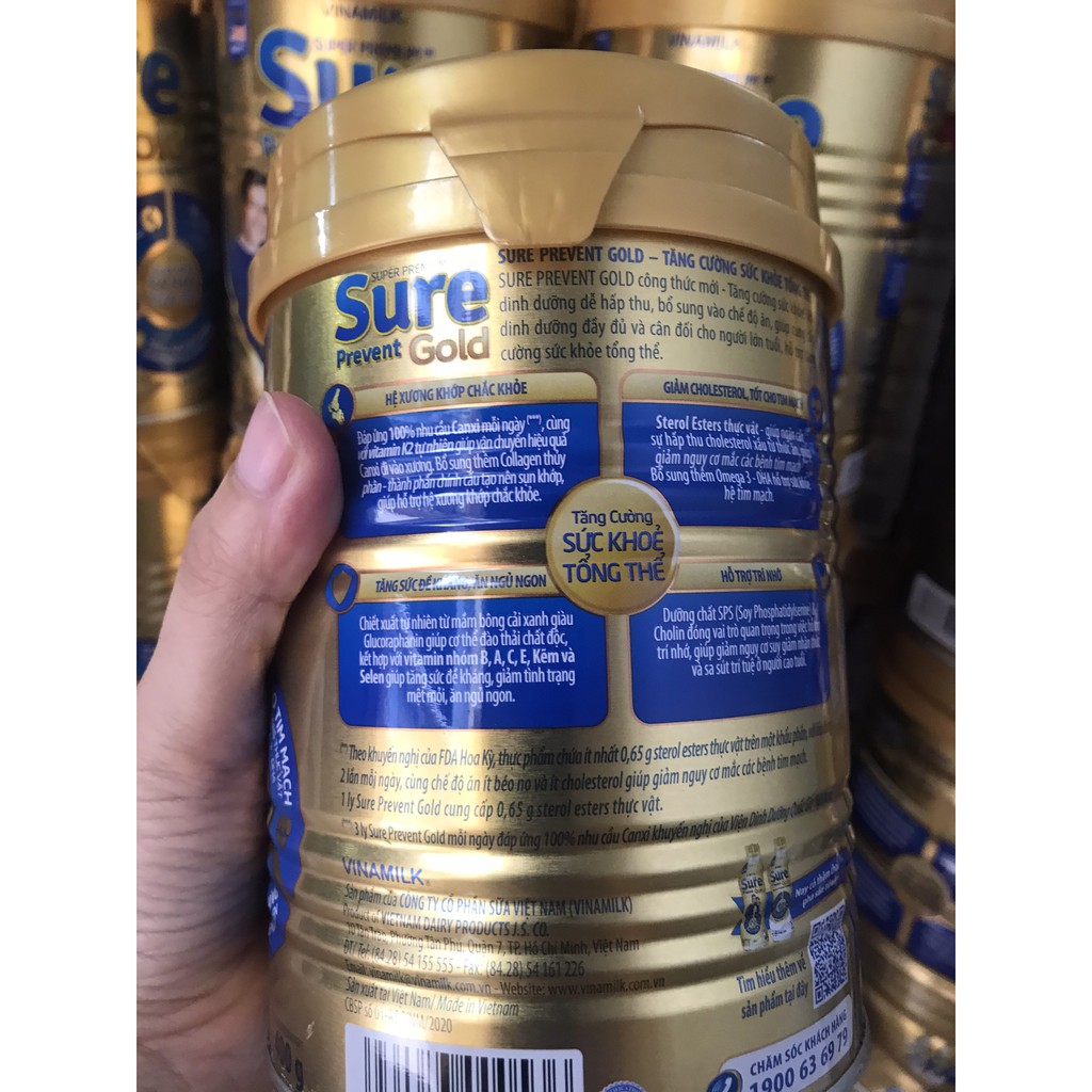 Sữa Vinamilk Sure Prevent Gold 900gr cho người lớn tuổi