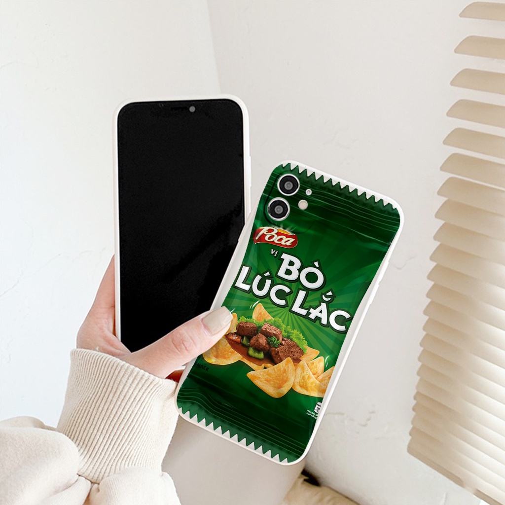Ốp iphone - Ốp lưng iphone cạnh vuông bảo vệ camera bò lúc lắc vỏ kẹo nền bóng dành cho ip 6 đến 14promax - tr445