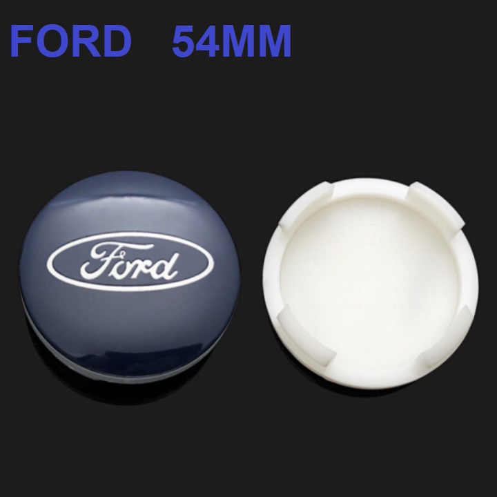 Logo chụp mâm, ốp vành la zăng bánh xe ô tô Ford, đường kính 54mm, chất liệu nhựa ABS cao cấp