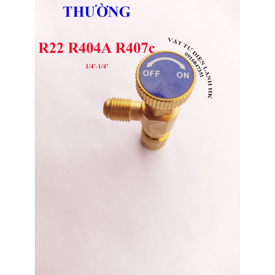 Van khoá gas chống bỏng HONGSEN HS-1221 HS-1222 gas R410A R22 R404A R407c (chọn đúng loại khi đặt hàng)