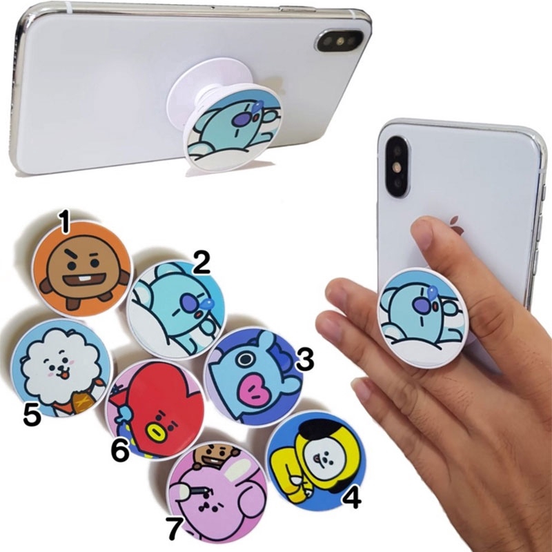 Nhẫn đỡ điện thoại hình hoạt hình BTS bt21