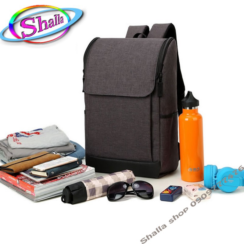 {MẪU MỚI} balo thời trang nam nữ nắp kéo Shalla đen,xám