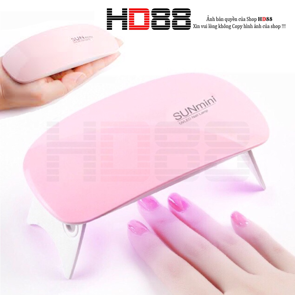 Máy Hơ Gel SUN MINI  chuyên dùng cá nhân làm móng tay. hơ sơn gel, base top gel, màu gels HD88