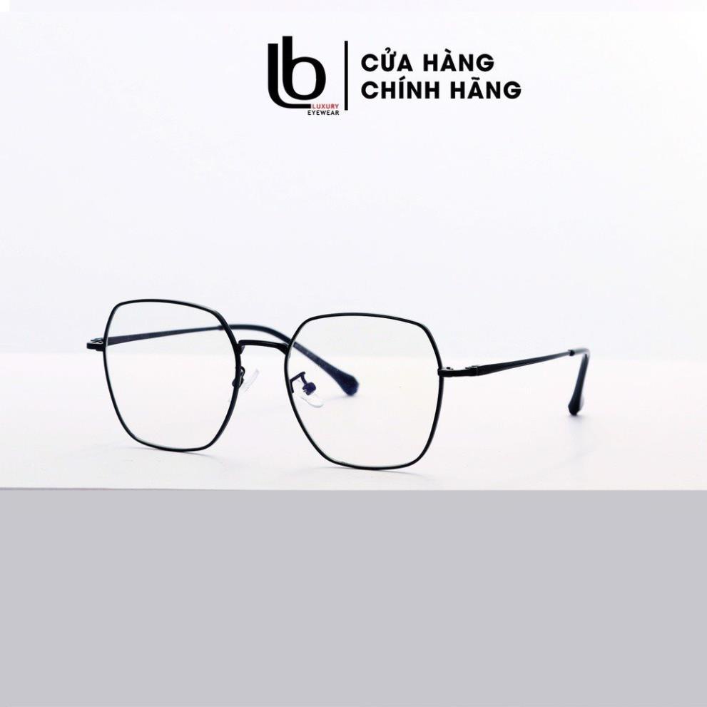 [HN] Gọng kính mắt cận Vuông Lục giác to nam nữ Bamboo 72 398  Kim loại phụ kiện thời trang chắn bụi