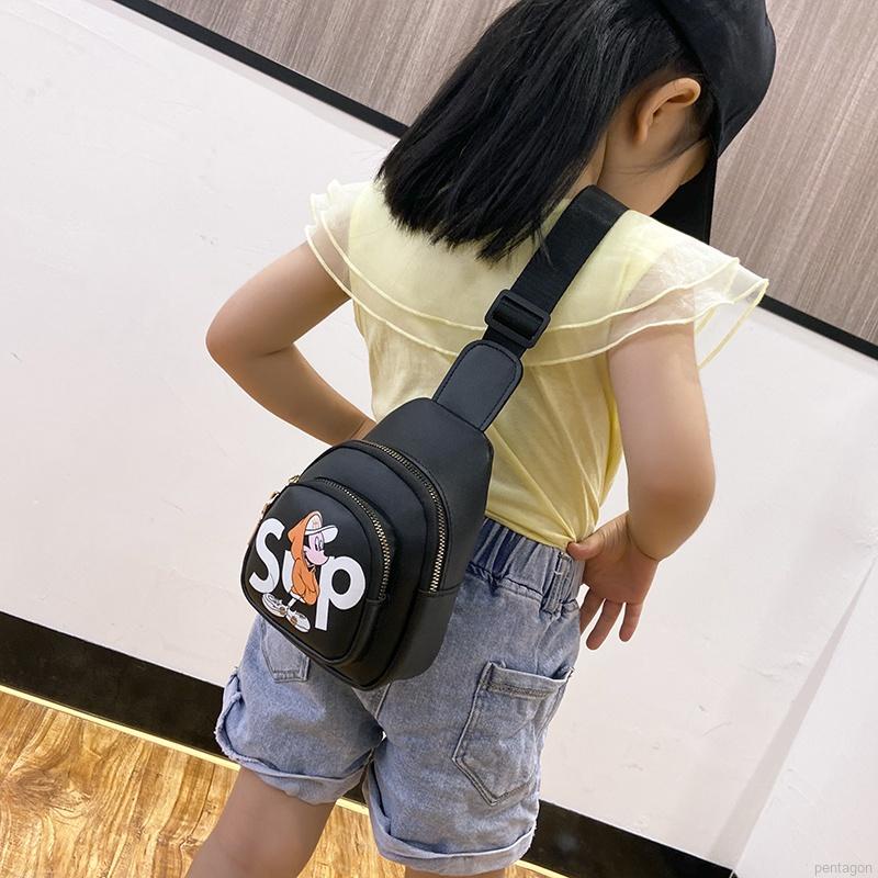 Túi Đeo Chéo Ngực Hình Chuột Mickey Dễ Thương Cho Bé