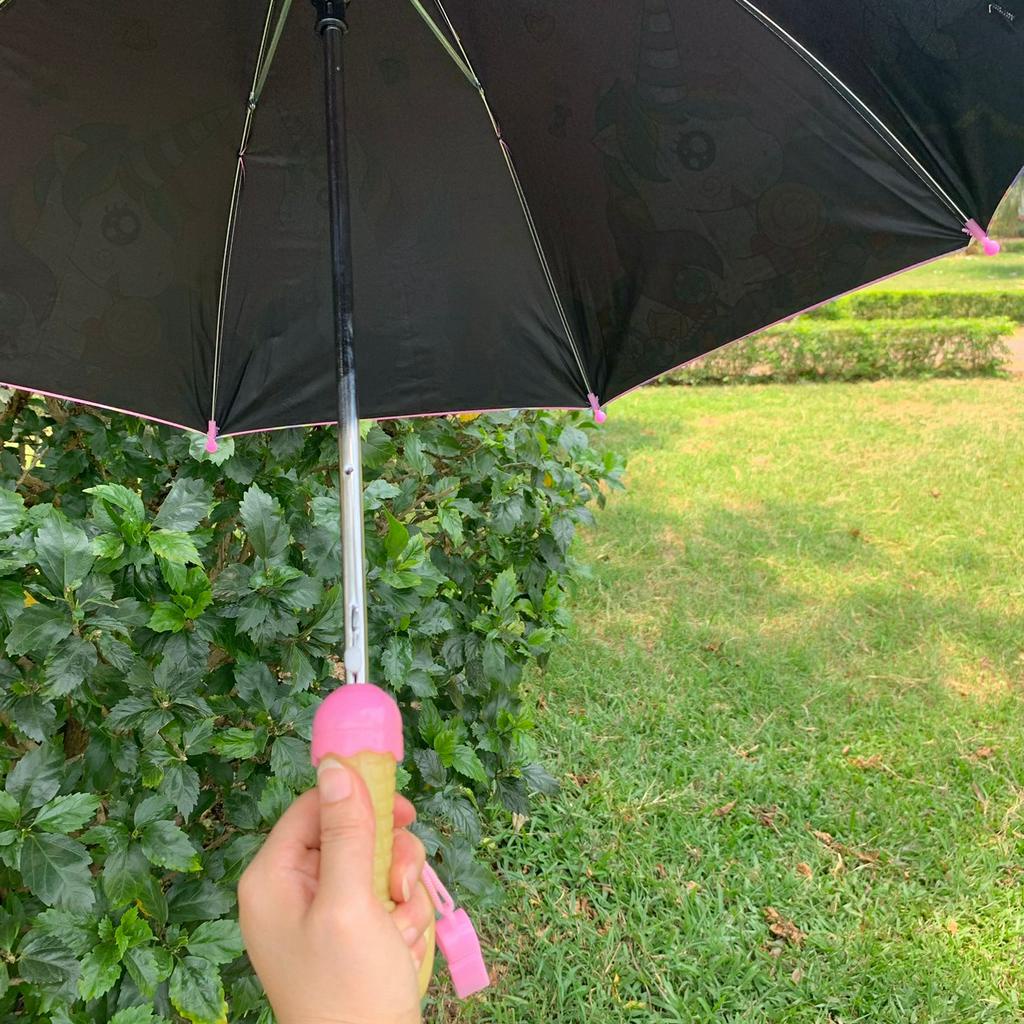 Ô Dù Đi Nắng Che Mưa Pony, Unicorn Màu Hồng Cho Bé Gái Tặng Kèm Còi - Ô Dù Trẻ Em Cao Cấp Cán Dài