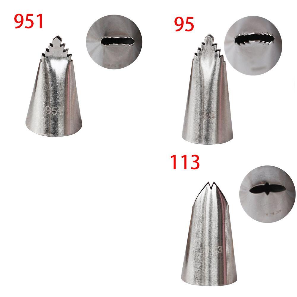 Đuôi Bắt Bông Kem Bằng Thép Không Gỉ Tạo Hình Chiếc Lá